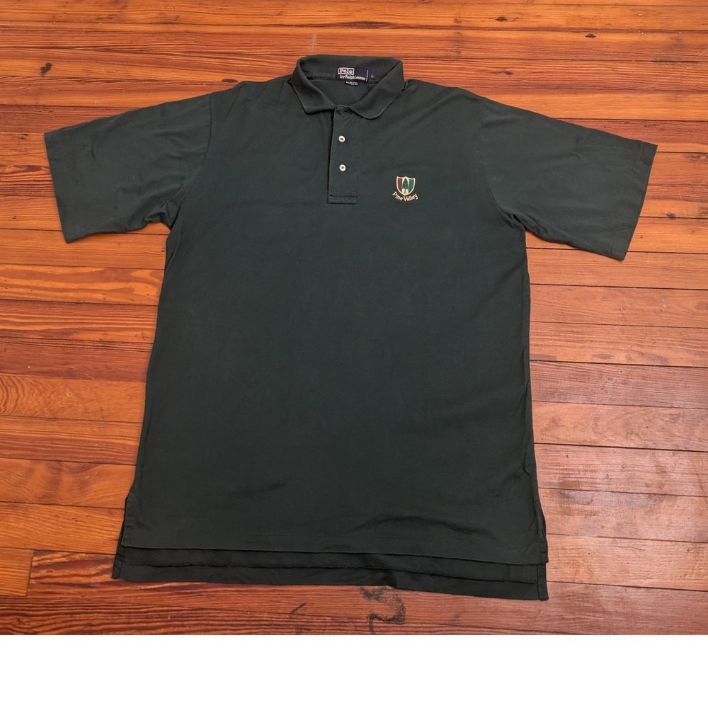 Polo Ralph Lauren Men's Dark Green Crest Logo Polo Shirt Size L